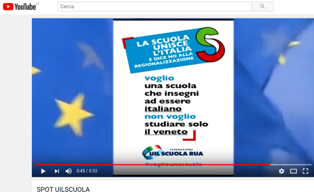 #vogliounascuola: il video realizzato dalla Uil Scuola contro ogni ipotesi di regionalizzazione del nostro sistema di istruzione.