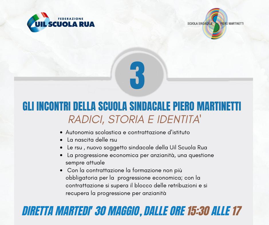 3 / Gli incontri della Scuola Sindacale Piero Martinetti – Radici, storia, identità