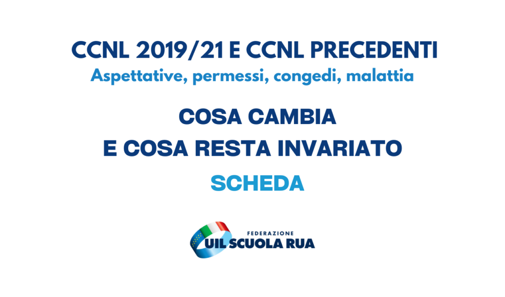 CCNL 2019/21 e CCNL precedenti. Aspettative, permessi, congedi, malattia
