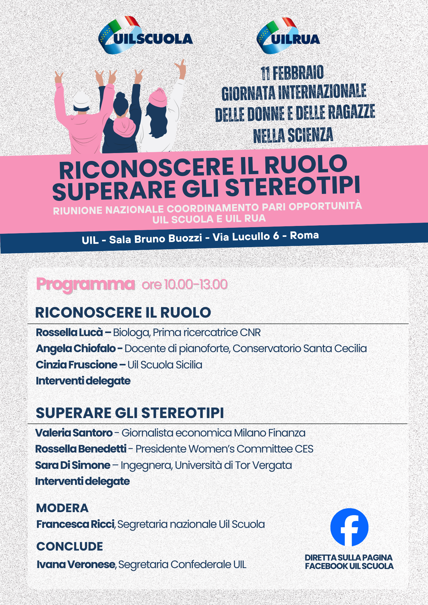 Riconoscere il ruolo, superare gli stereotipi – riunione nazionale Coordinamento Pari Opportunità UIL Scuola e UIL Rua
