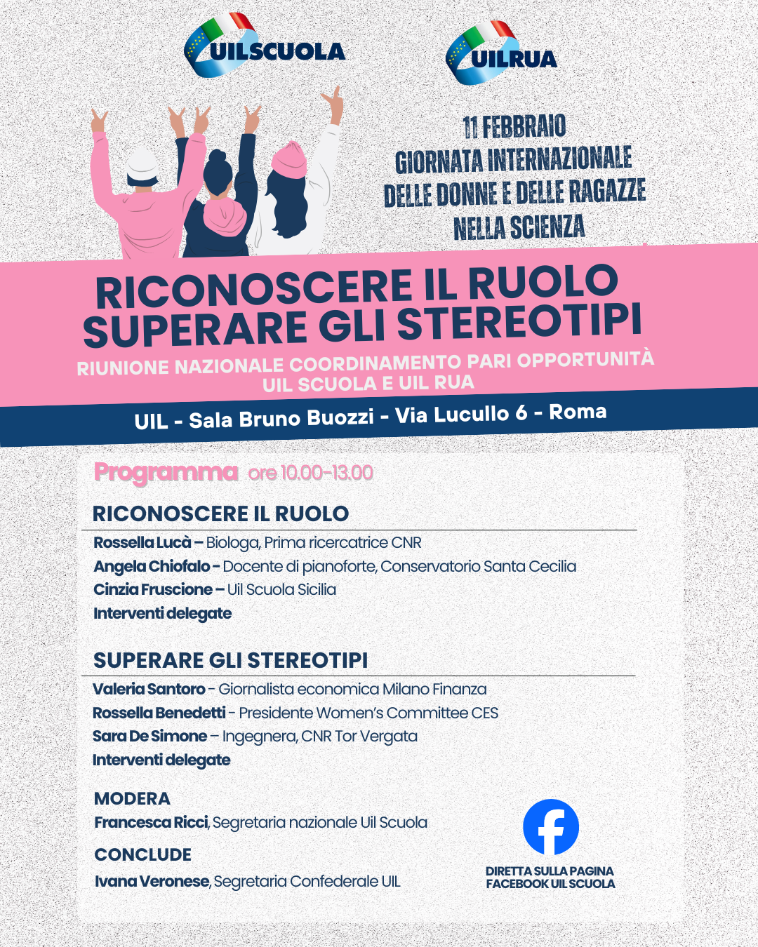 Riconoscere il ruolo, superare gli stereotipi – riunione nazionale Coordinamento Pari Opportunità UIL Scuola e UIL Rua