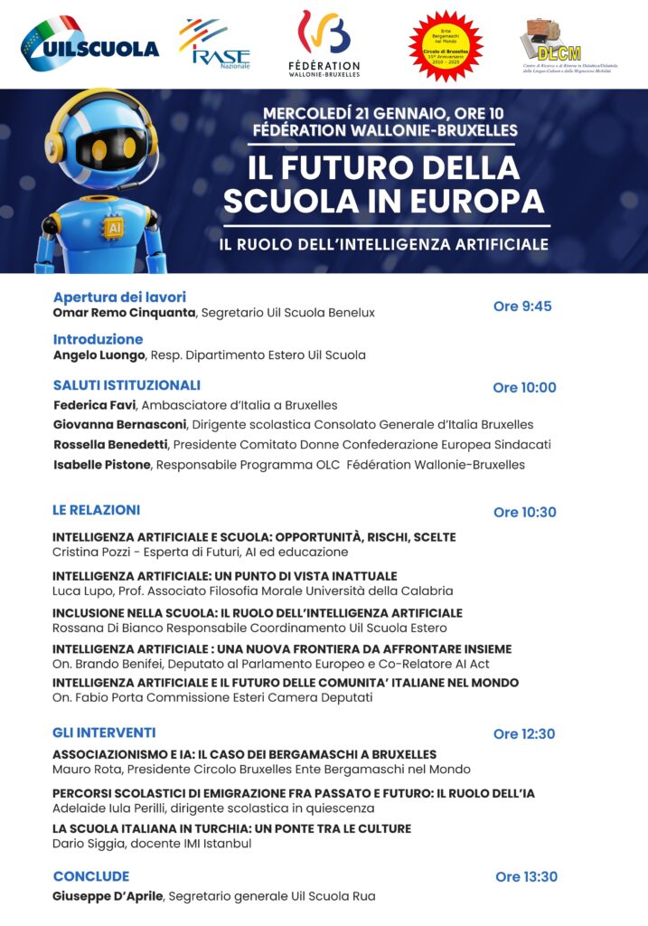 UIL SCUOLA PROGRAMMA CONVEGNO BRUXELLES