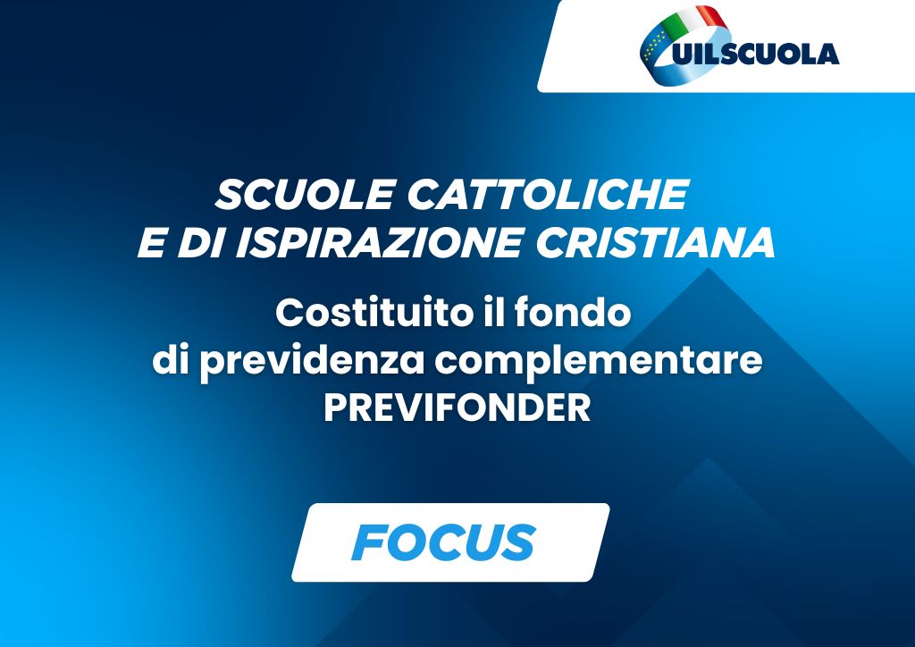 Scuole cattoliche e di ispirazione cristiana, costituito il fondo di previdenza complementare PREVIFONDER