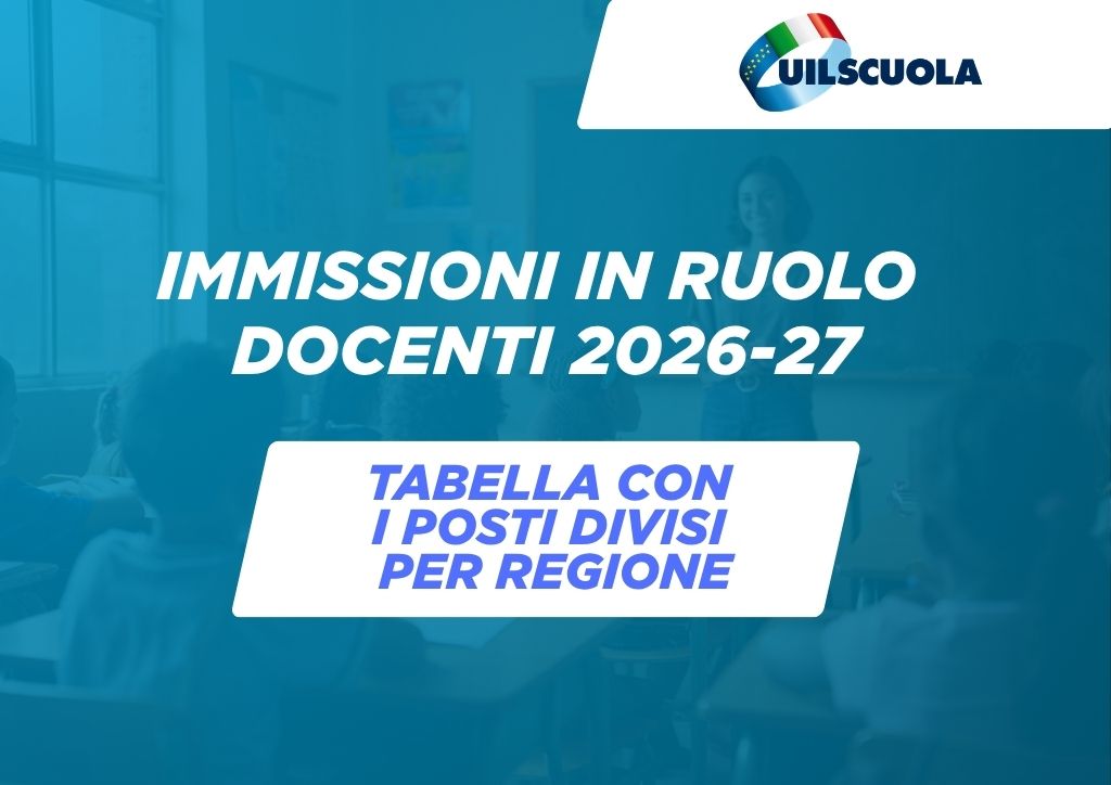 Immissioni in ruolo docenti 2026/27: quasi 40mila assunzioni tra contratti a tempo indeterminato e incarichi finalizzati al ruolo